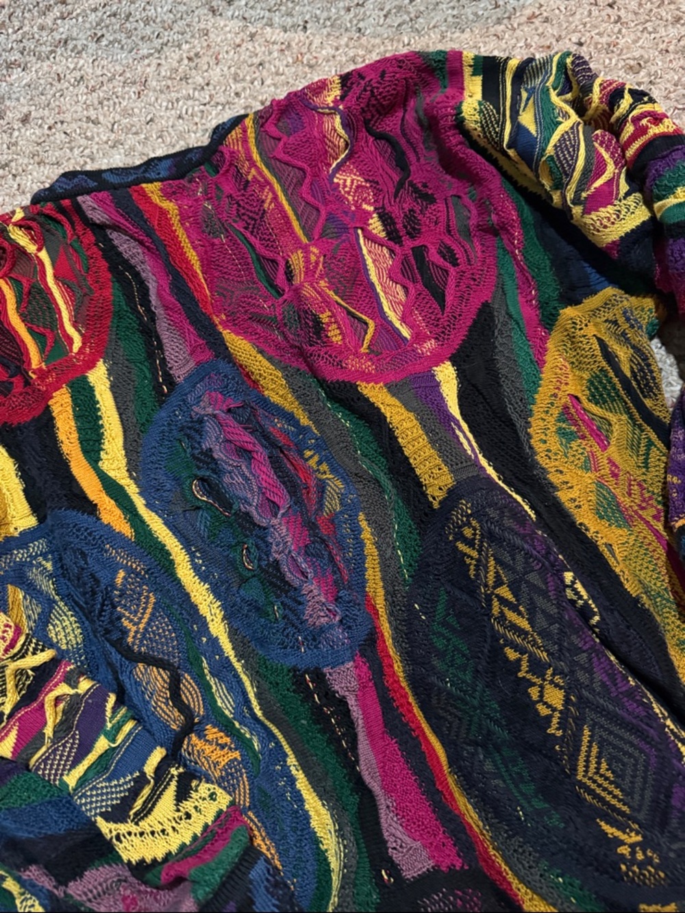COOGI Multicolor Knit Sweater with Black Trim - Picture 6 of 8